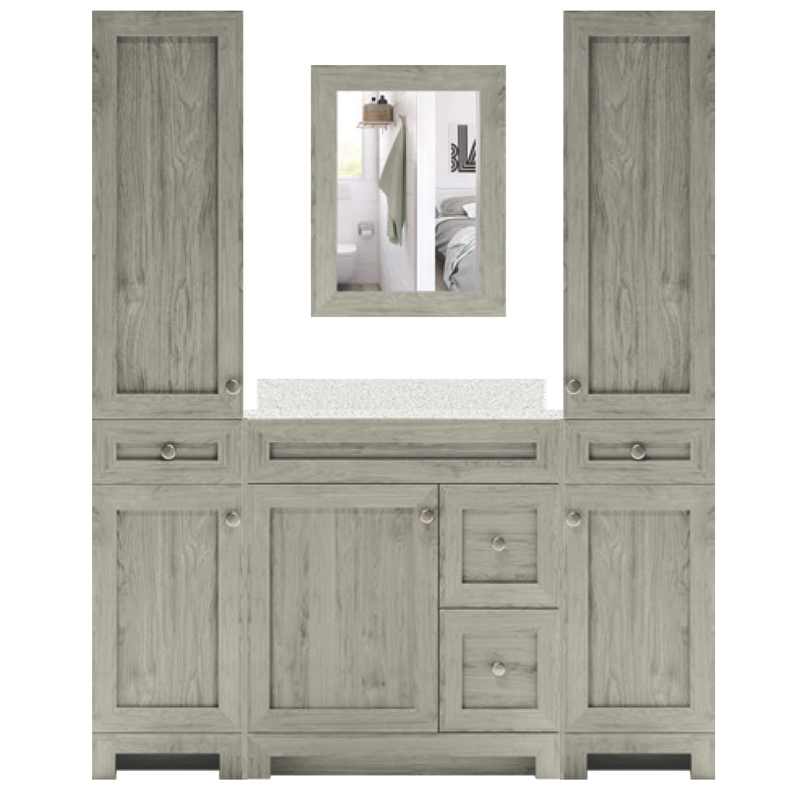 30 X 21 Jasper Shaker Vanity Combo Rh With 2 Linen Towerirror