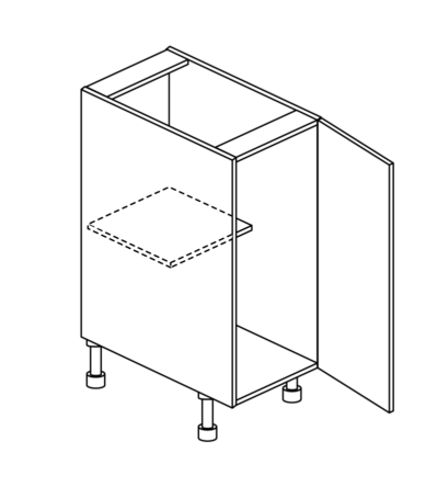 12in Full Height Single Door Base - Image 3